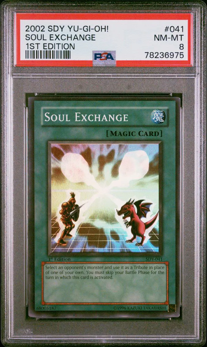 2002 #041 Soul Exchange 1st Edition PSA 8 YU-GI-Oh! Starter Deck: Yugi