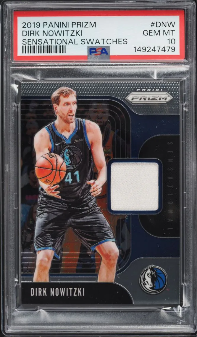 2019 #DNW Dirk Nowitzki PSA 10 Panini Prizm Sensational Swatches PATCH