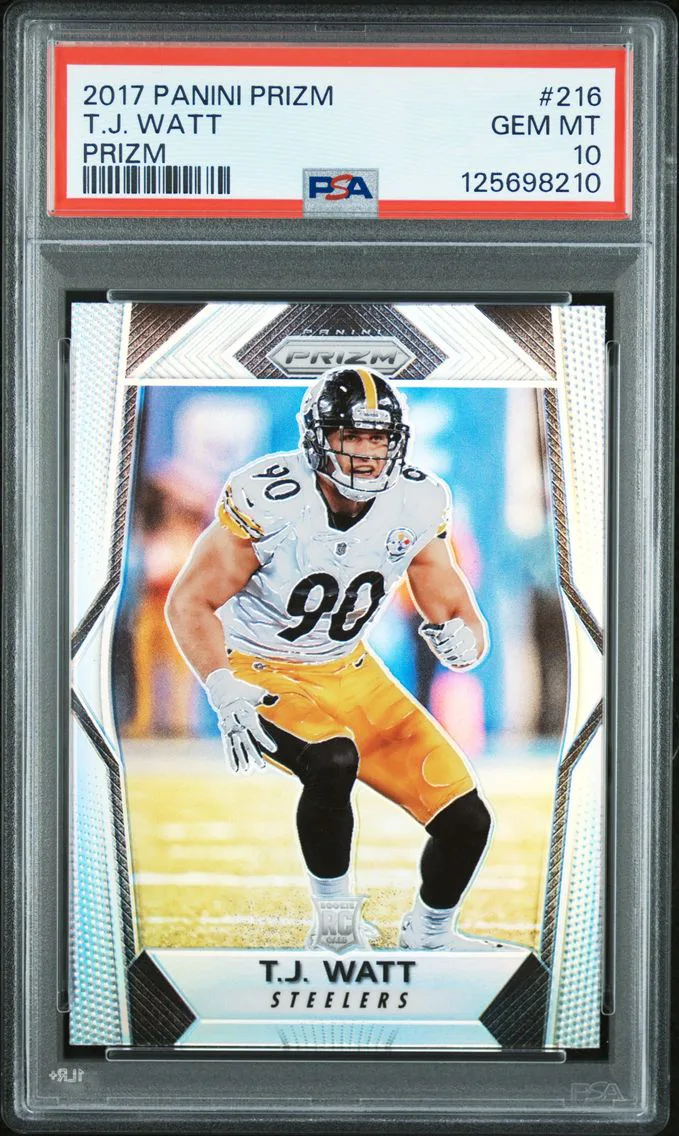 2017 #216 T.J. Watt PSA 10 Panini Prizm