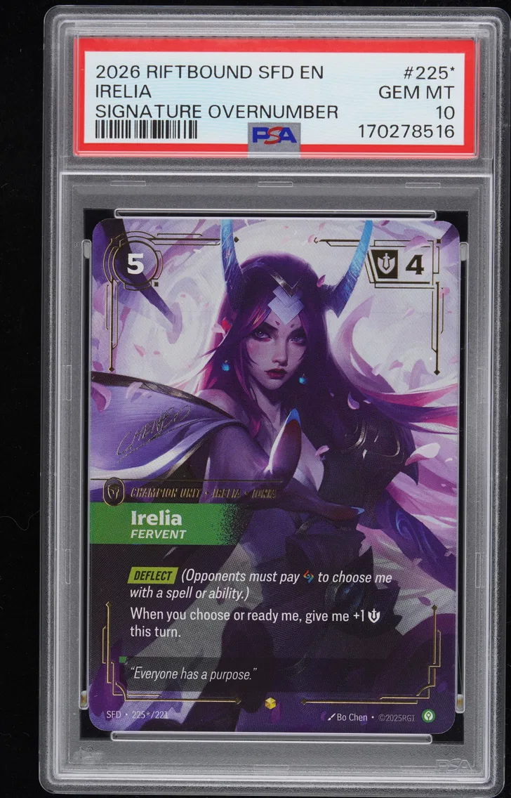 2026 #225* Irelia - Fervent PSA 10 Riftbound: League of Legends Sfd-Spiritforged