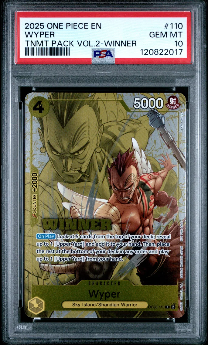 2025 #110 Wyper PSA 10 One Piece Tournament Pack Vol.2