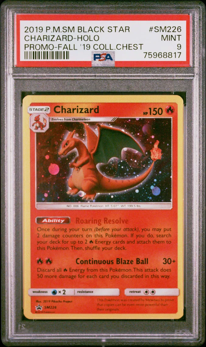 2019 #SM226 Charizard-Holo PSA 9 SM Black Star Promo