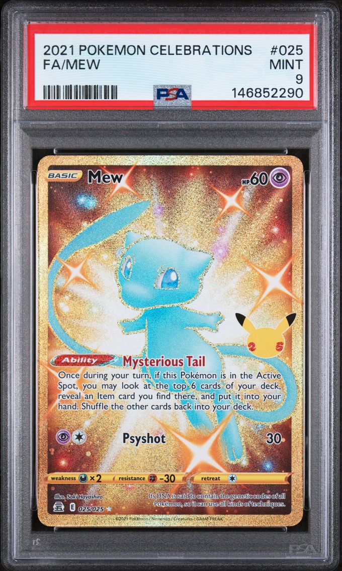 2021 #025 Full Art/Mew PSA 9 Celebrations