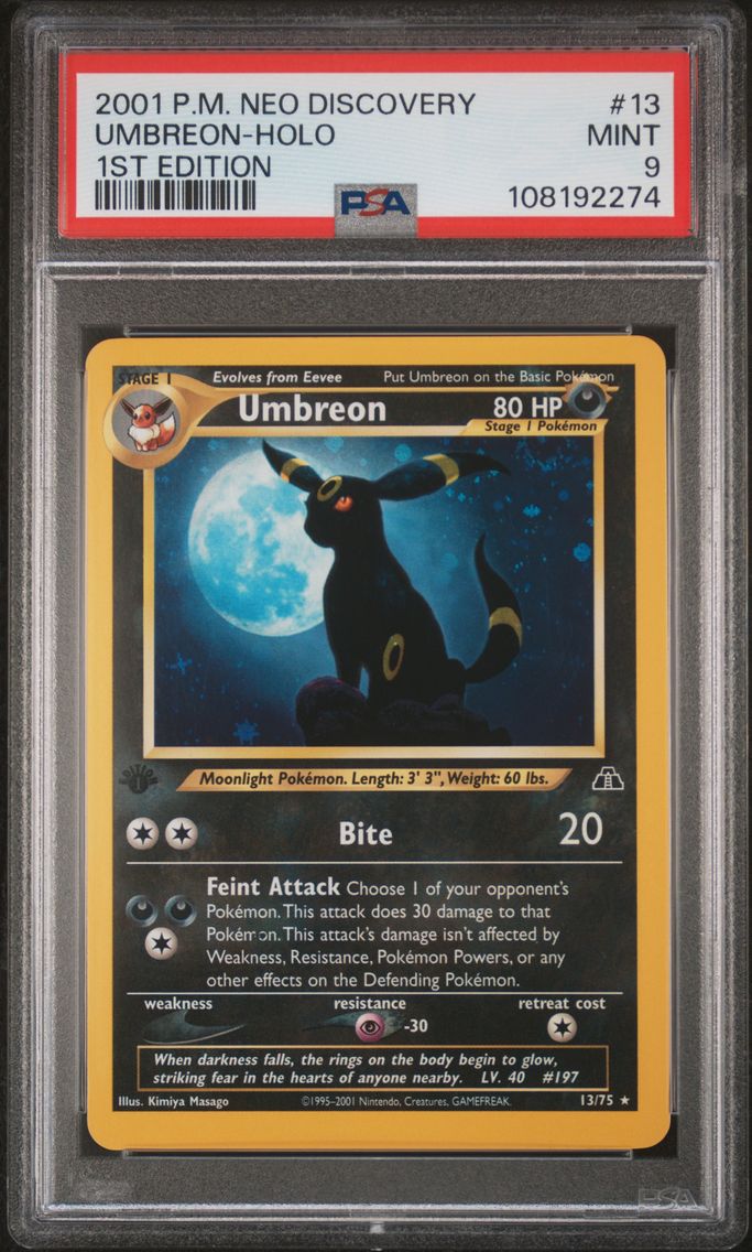2001 #13 Umbreon-Holo 1st Editio