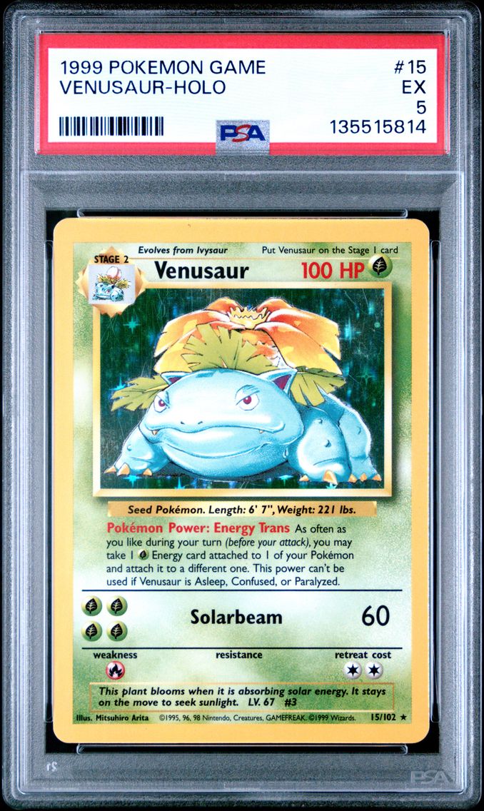 1999 #15 Venusaur-Holo PSA 5 Gam