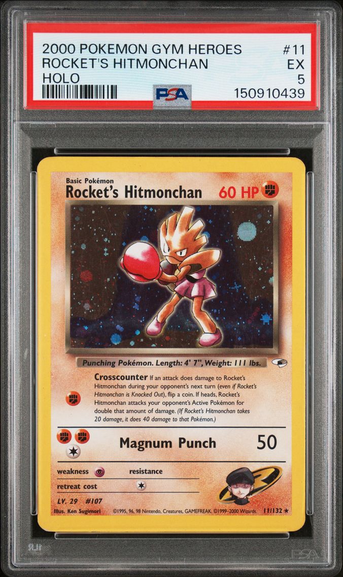 2000 #11 Rocket's Hitmonchan PSA 5 Gym Heroes