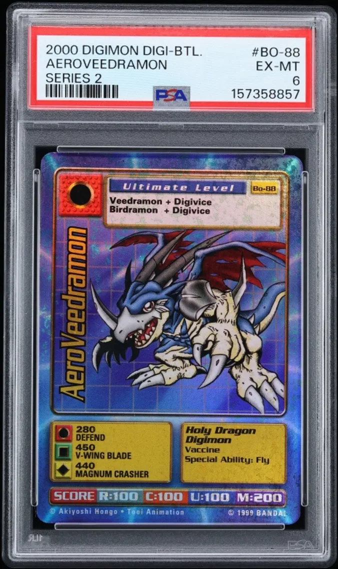 2000 #BO-88 Digimon Digi-Battle Series 2 Aeroveedramon EXMT PSA 6
