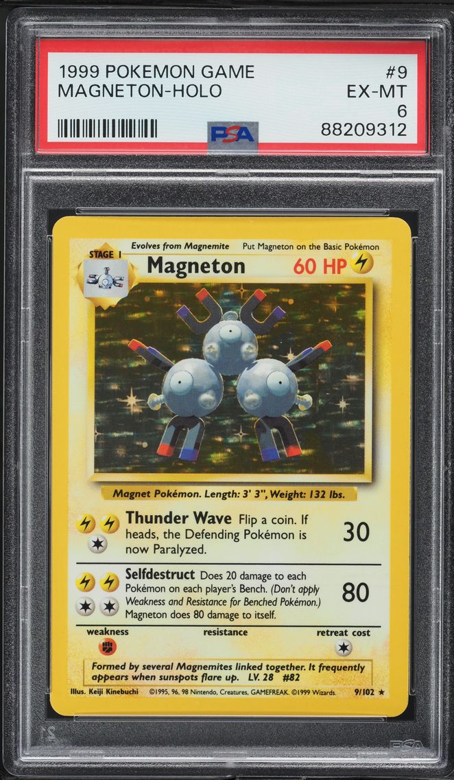1999 #9 Magneton-Holo PSA 6 Game Pokemon