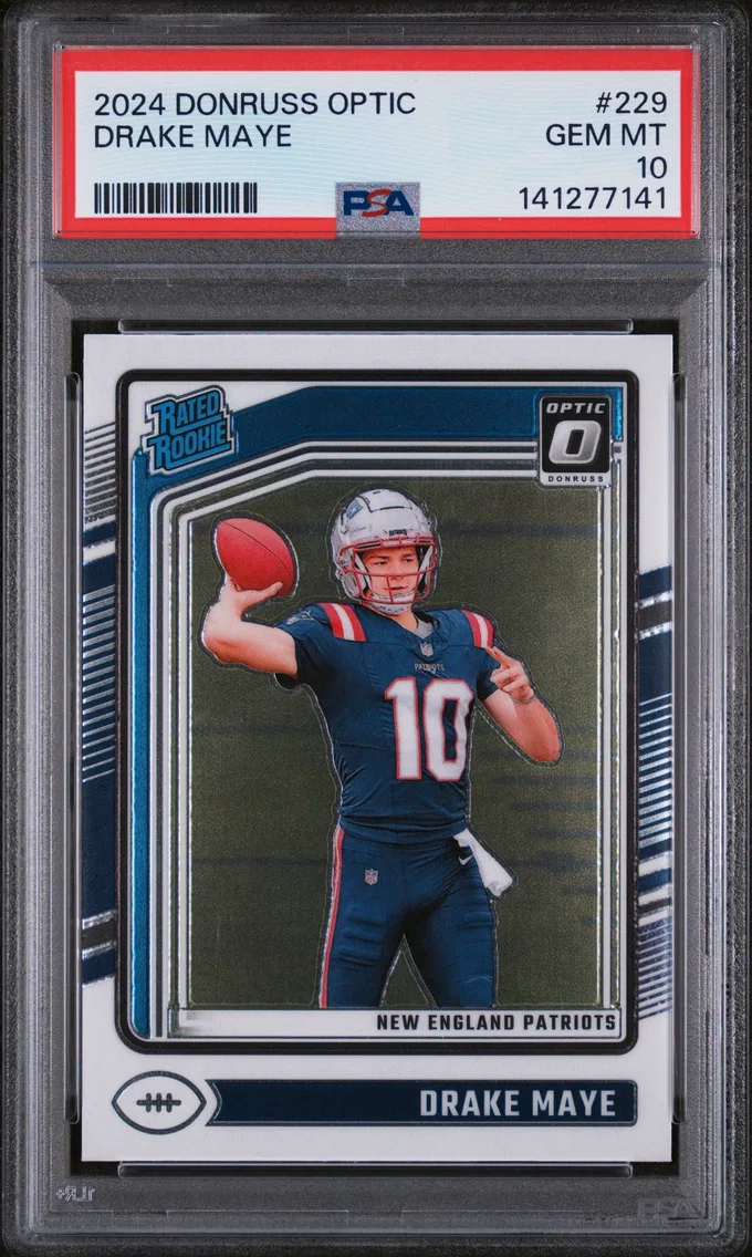 2024 #229 Drake Maye PSA 10 Panini Donruss Optic