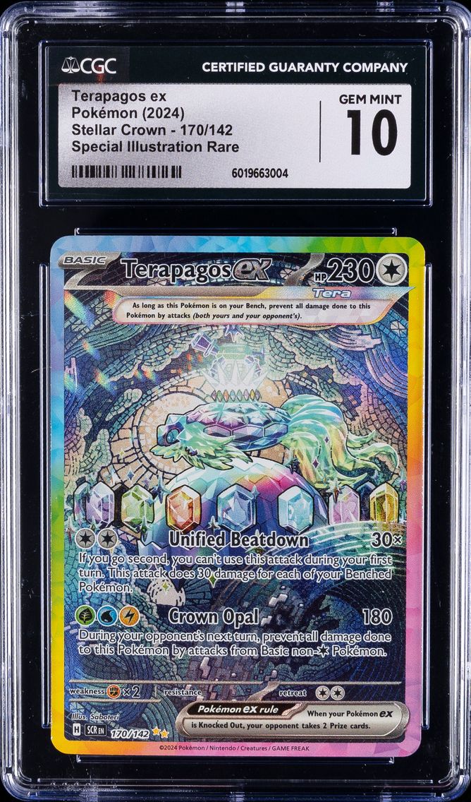 2024 #170 Terapagos ex CGC 10 Gem Mint Pokemon | Stellar Crown - Special Illustration Rare