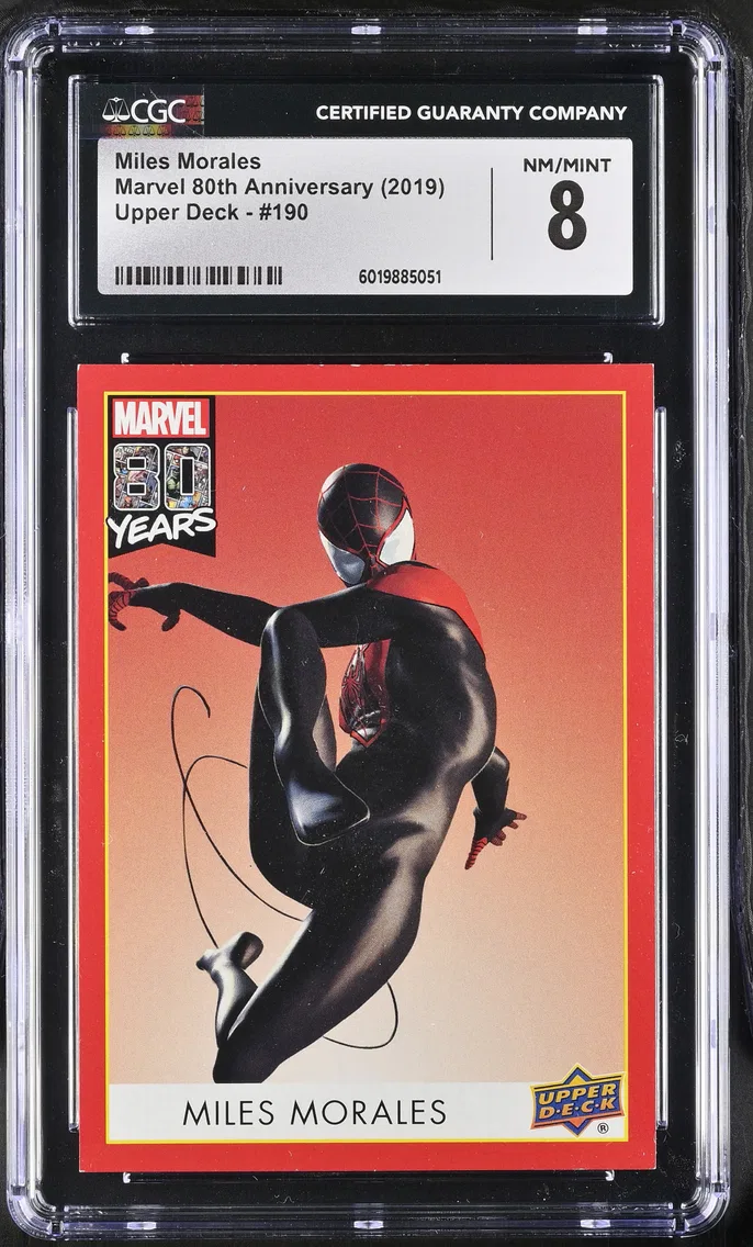 2019 #190 Miles Morales CGC 8 Marvel 80th Anniversary (Upper Deck) - English