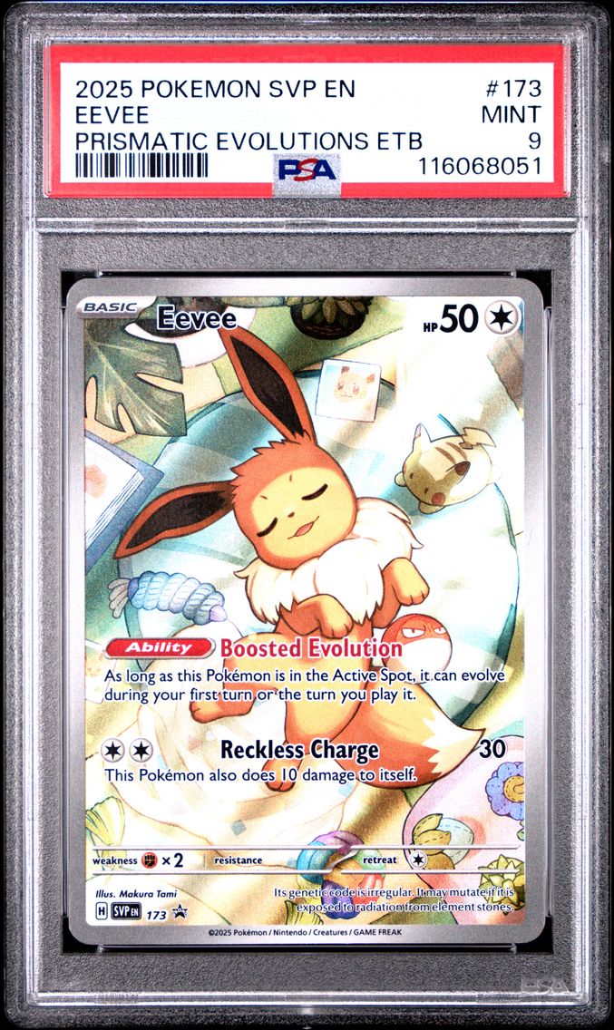 2025 #173 Eevee PSA 9 Svp EN-SV Black Star Promo Pokemon