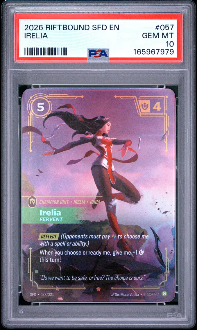 2026 #057 Irelia - Fervent PSA 10 Riftbound: League of Legends Sfd-Spiritforged