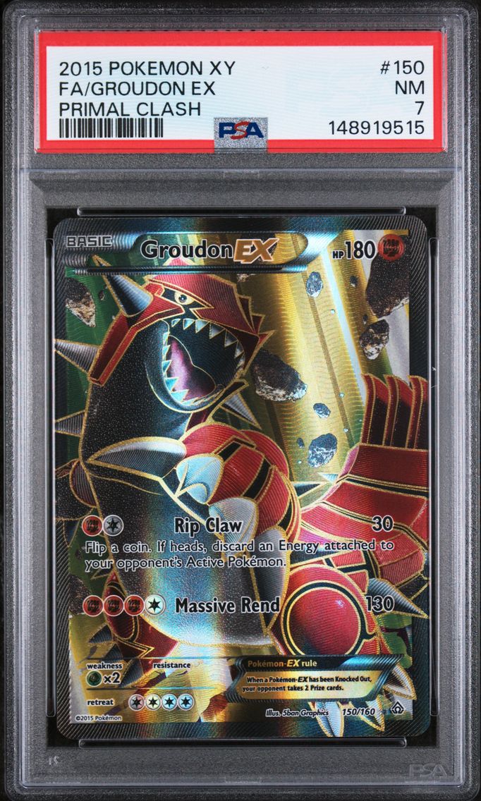 2015 #150 Full Art/Groudon EX PSA 7 XY Primal Clash