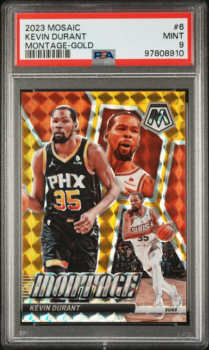 2023 #6 KEVIN DURANT PSA 9 Panini Mosaic Montage