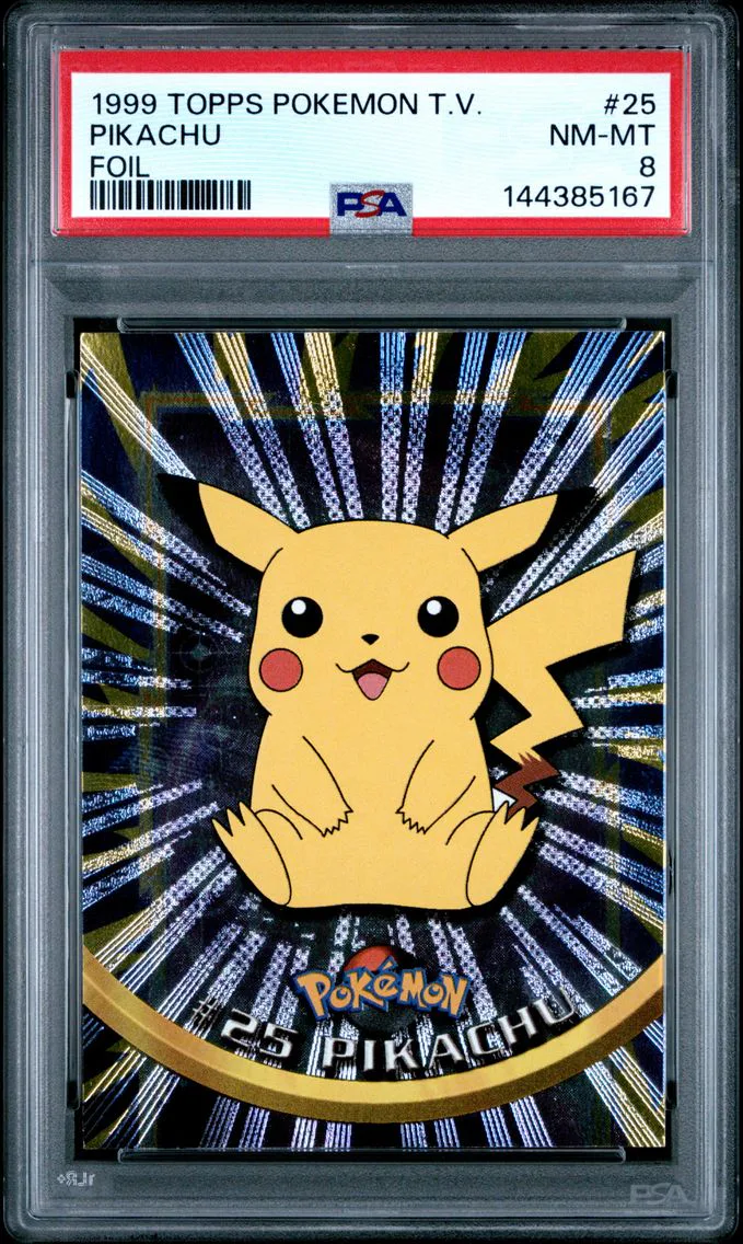 1999 #25 Pikachu PSA 8 Topps TV