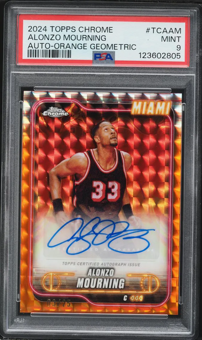 2024 #TCAAM Alonzo Mourning PSA 9 Topps Chrome Topps Chrome Autographs Basketball