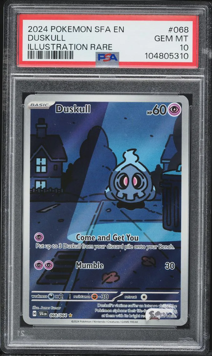 2024 #068 Duskull PSA 10 Sfa EN-Shrouded Fable Pokemon