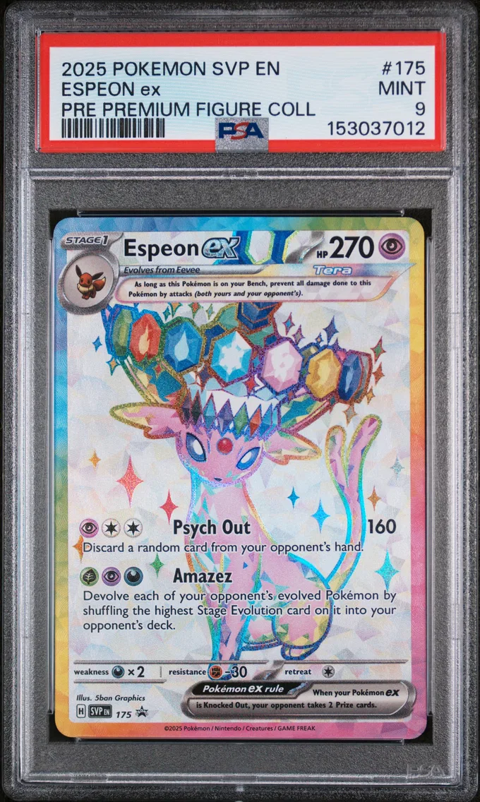 2025 #175 Espeon EX PSA 9 Svp EN-SV Black Star Promo