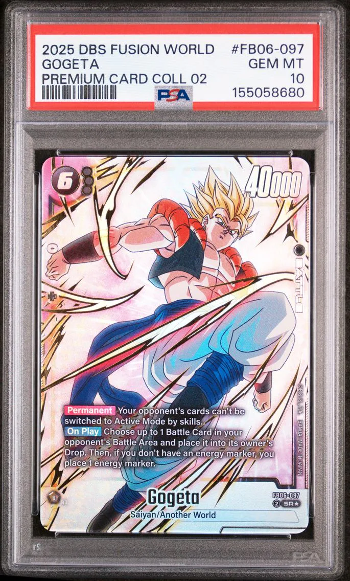 2025 #FB06-097 Gogeta PSA 10 Dragon Ball Super Card Game Fusion World Premium Card Collection 02