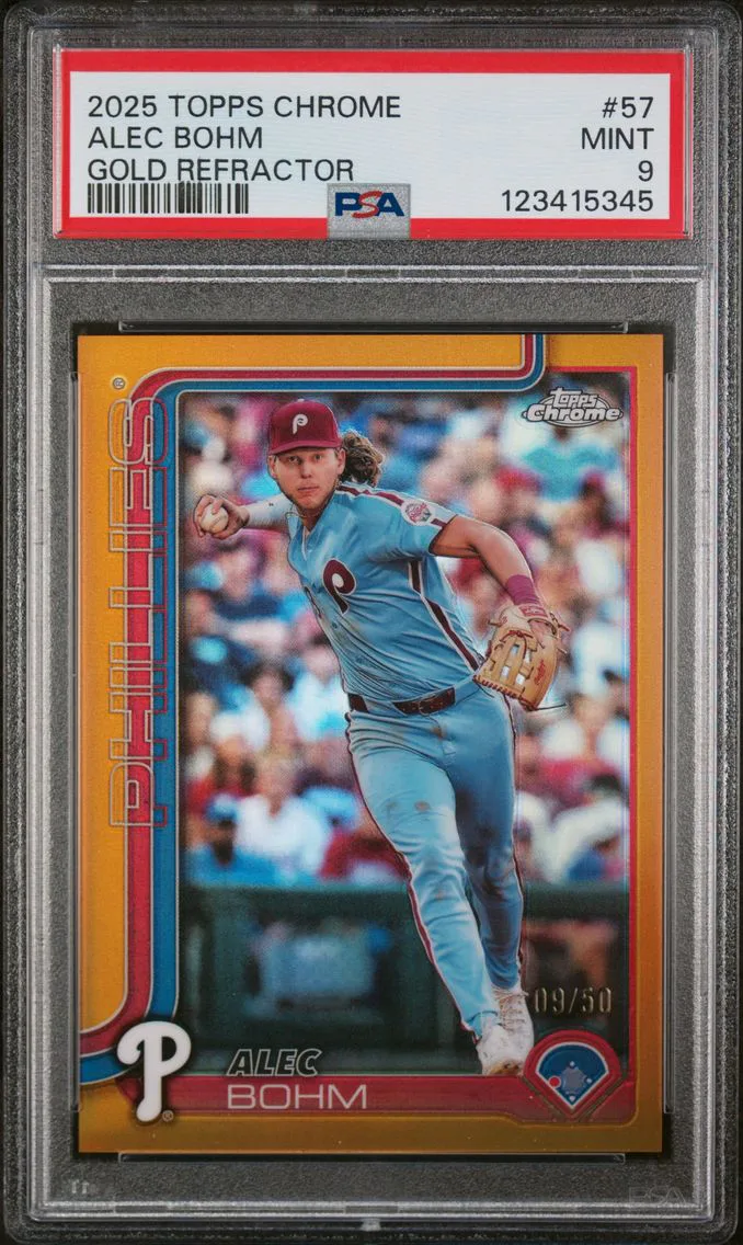 2025 #57 Alec Bohm PSA 9 Topps Chrome