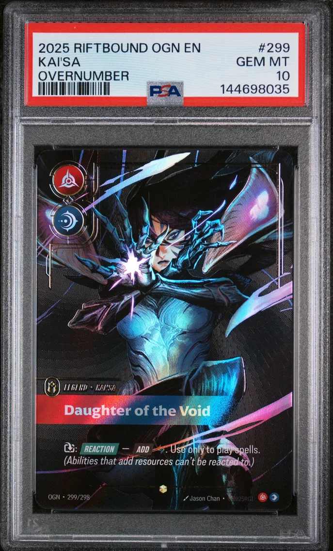 2025 #299 Kai'SA - Daughter of the Void PSA 10 Riftbound: League of Legends Ogn-Origins