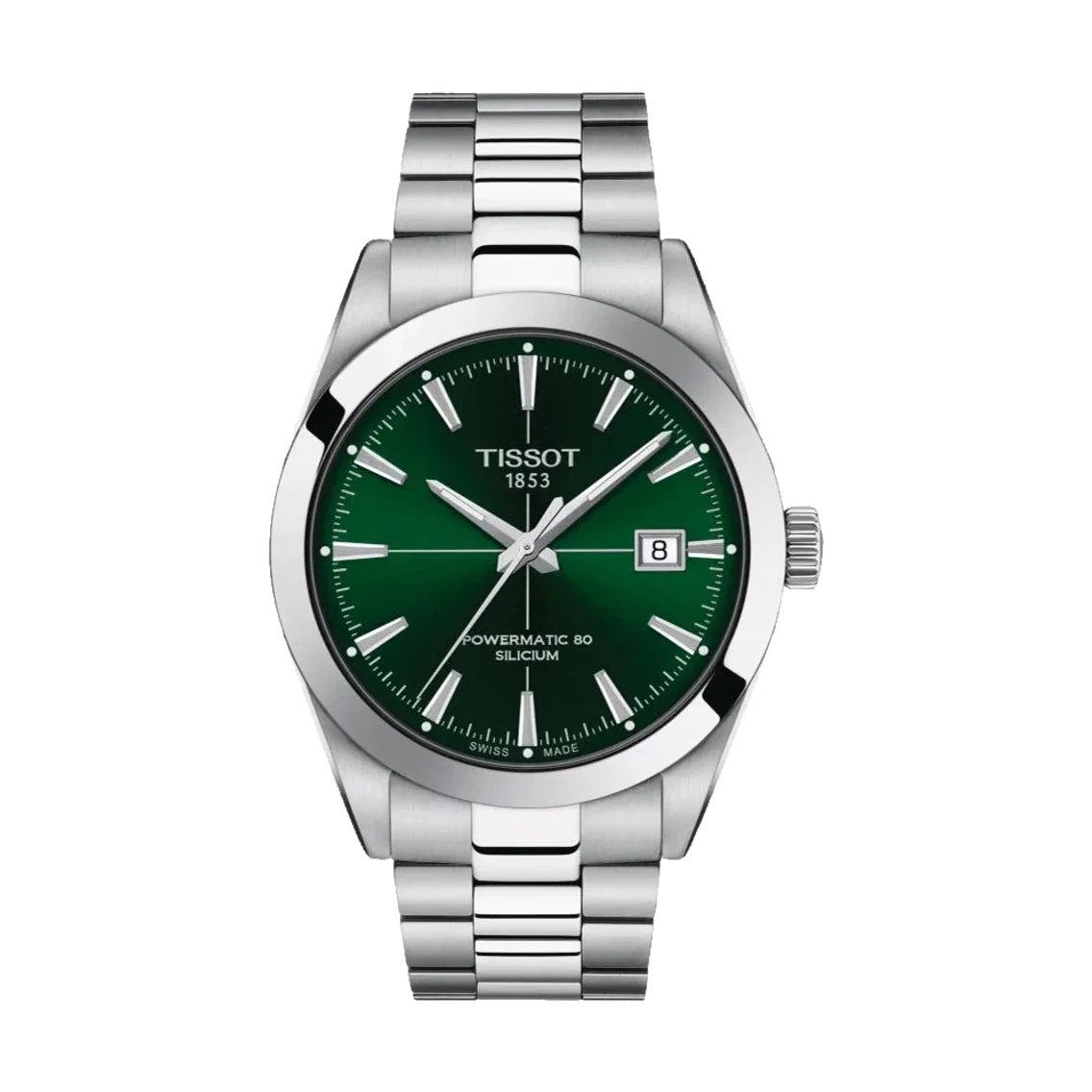 Tissot Gentleman Powermatic 80 Silicium 40mm - Green on Bracelet
