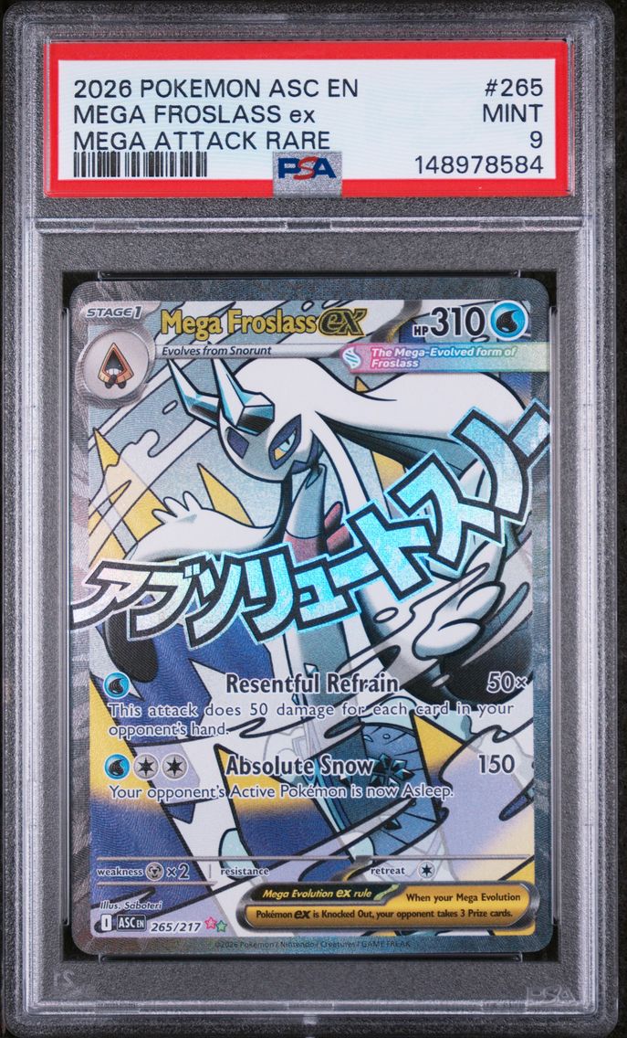 2026 #265 Mega Froslass EX PSA 9 Asc EN-Ascended Heroes