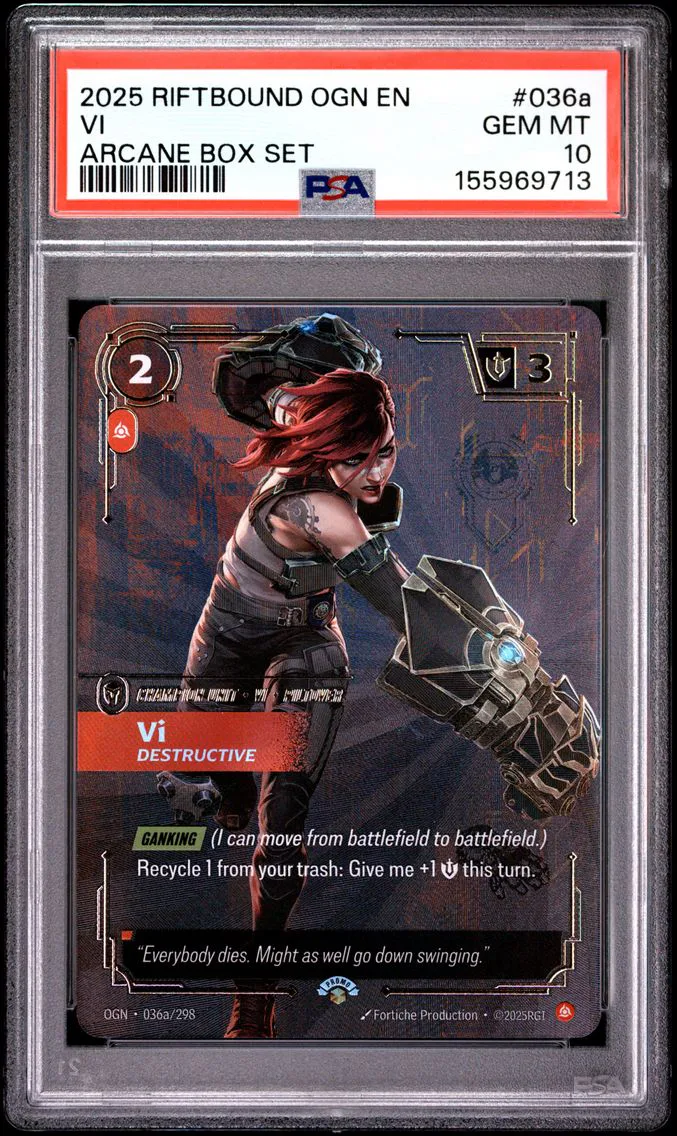 2025 #036a VI - Destructive PSA 10 Riftbound: League of Legends Ogn-Origins