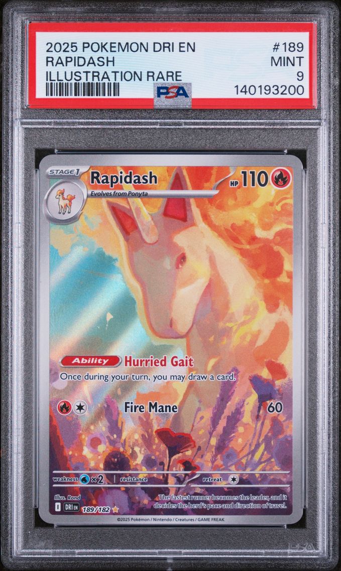 2025 #189 Rapidash PSA 9 Dri EN-Destined Rivals
