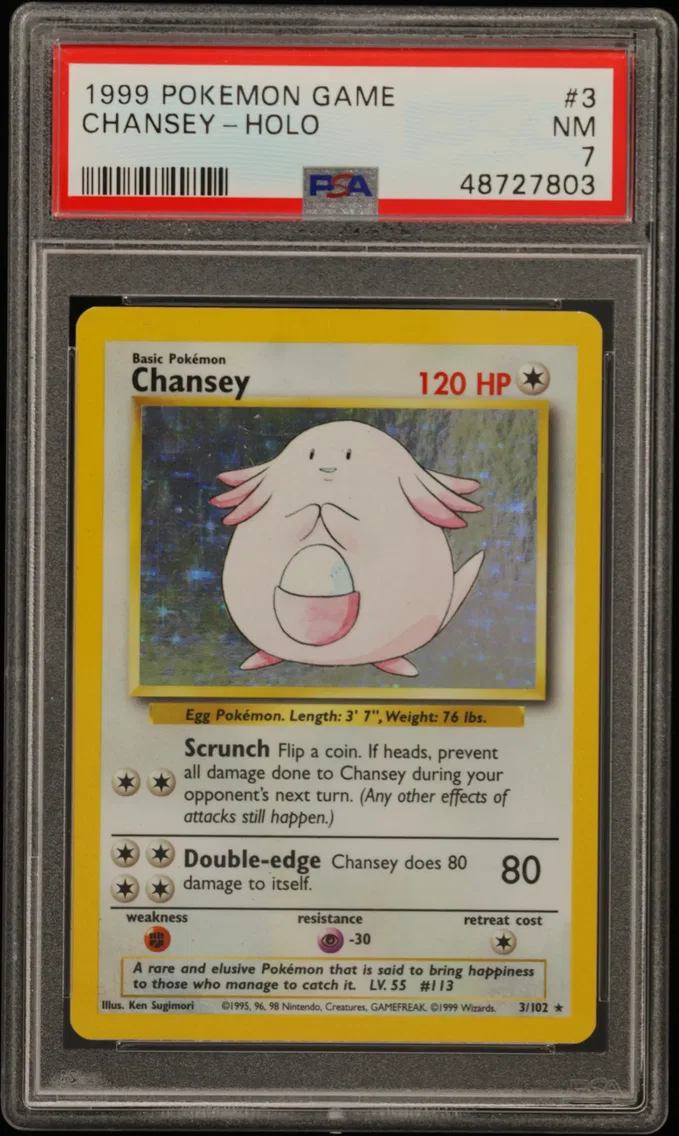 1999 #3 Chansey-Holo PSA 7 Game