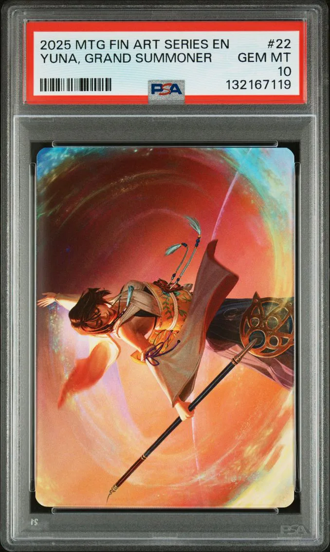 2025 #22 Yuna, Grand Summoner PSA 10 Final Fantasy Art Series