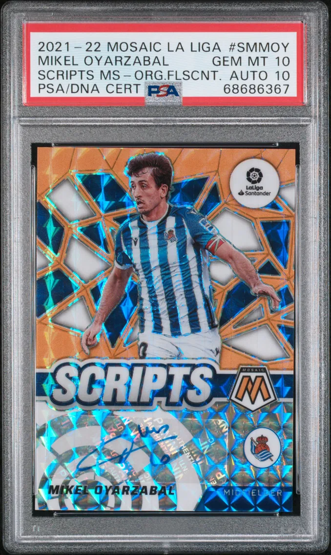 2021 #SMMOY Mikel Oyarzabal PSA 10 Panini Mosaic La Liga Scripts Mosaic