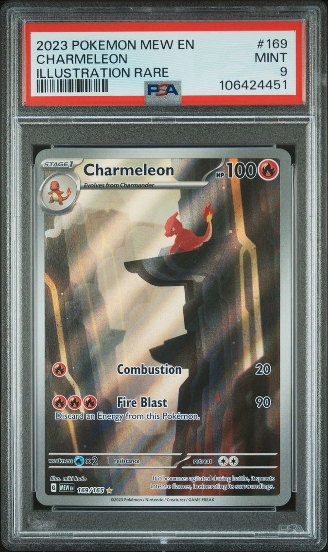 2023 #169 Charmeleon PSA 9 Mew E
