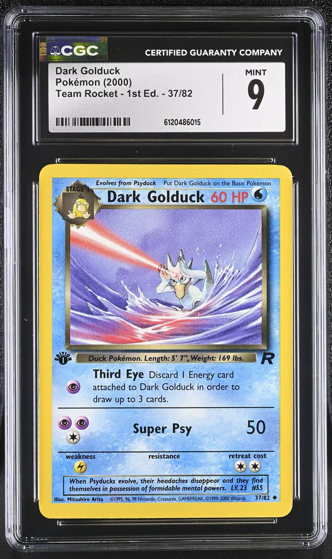 2000 #37 Dark Golduck CGC 9 Team Rocket - 1st Edition - English