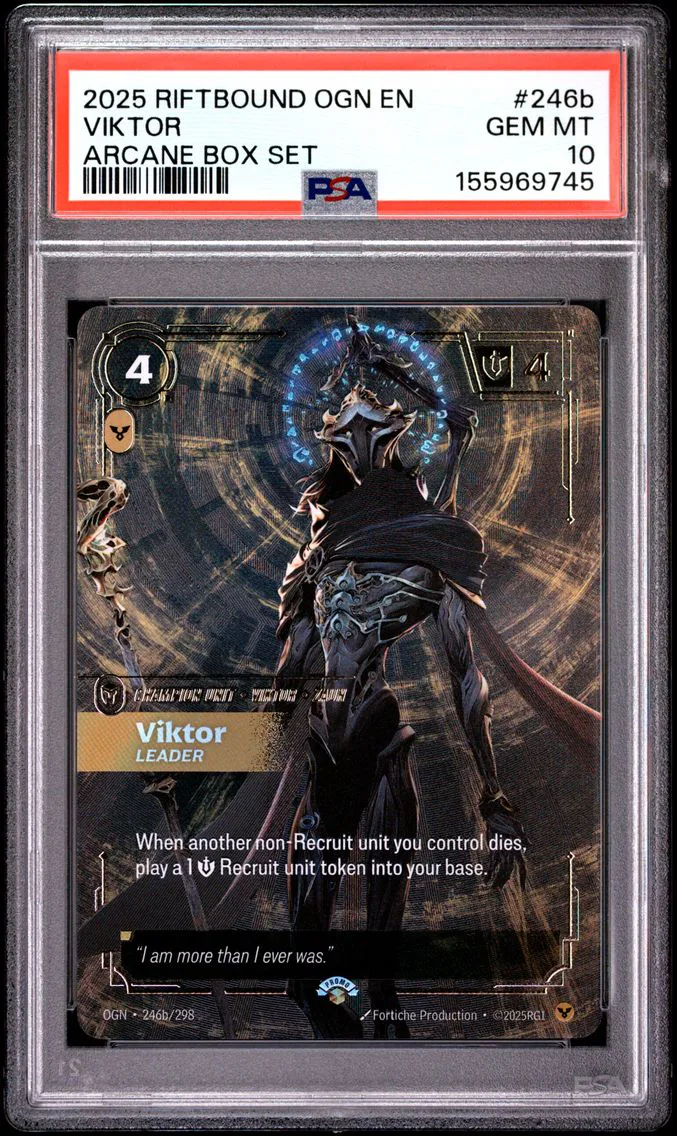2025 #246b Viktor - Leader PSA 10 Riftbound: League of Legends Ogn-Origins