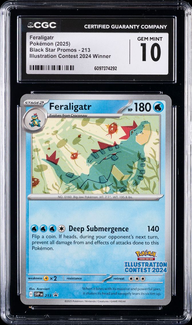 2023 #213 Feraligatr CGC 10 Black Star Promos - Scarlet & Violet SVP EN - English Pokemon