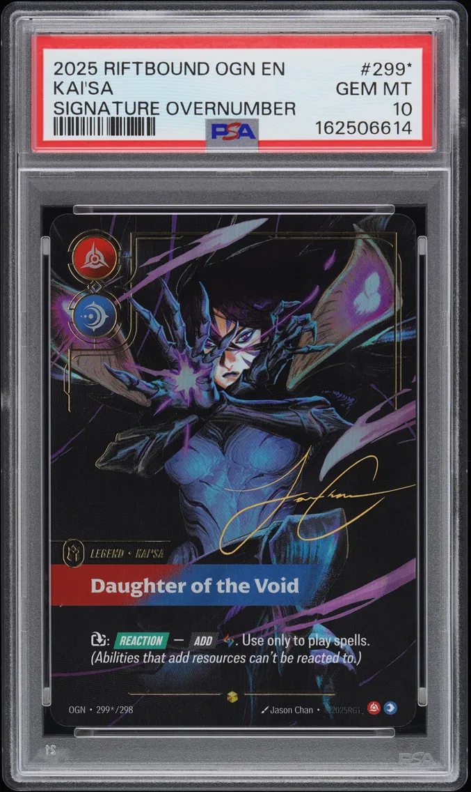 2025 #299* Kai'SA - Daughter of the Void PSA 10 Riftbound: League of Legends Ogn-Origins