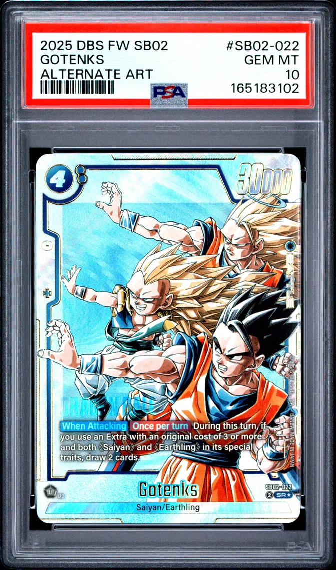 2025 #SB02-022 Gotenks PSA 10 Dragon Ball Super Card Game Fusion World Manga Booster 02
