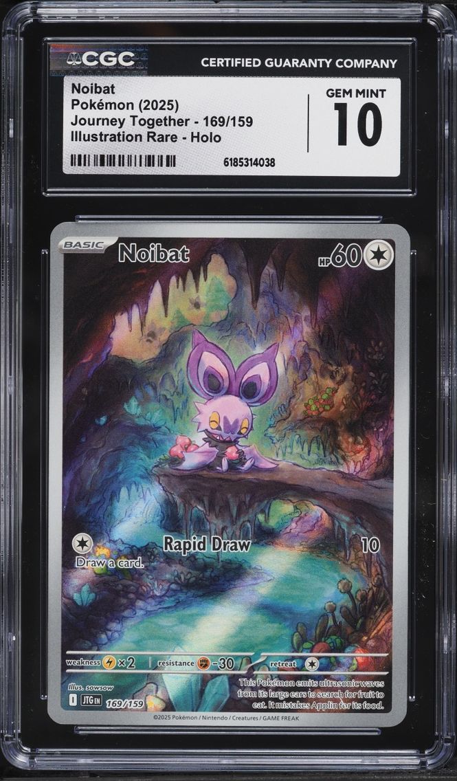 2025 #169 Noibat CGC 10 Pokemon Scarlet & Violet Journey Together IR