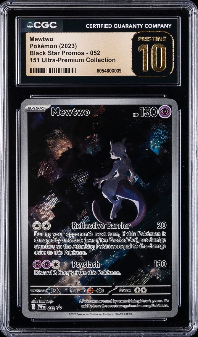 2023 #052 Mewtwo CGC 10 Pristine Svp EN-SV Black Star Promo Pokemon