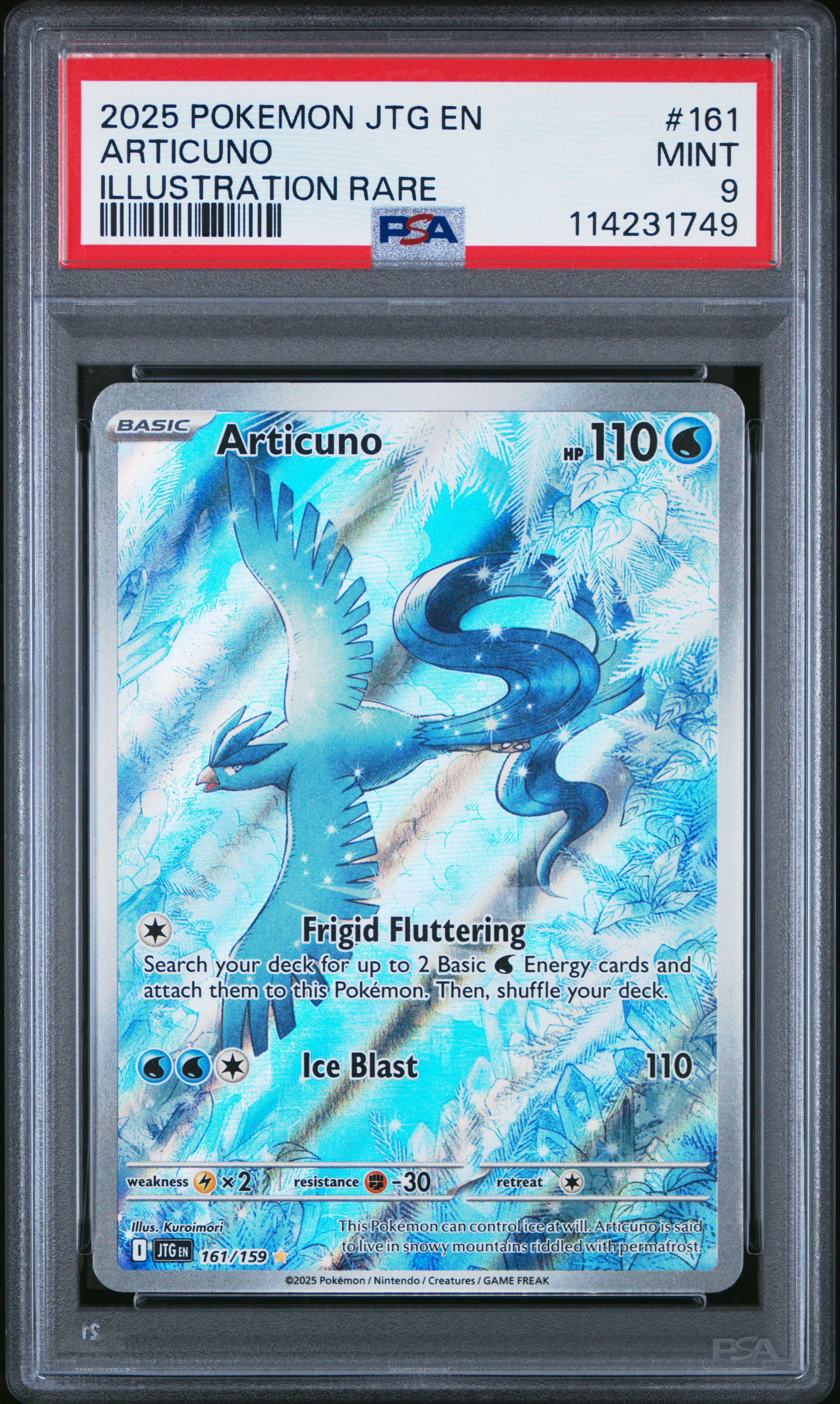 2025 #161 Articuno PSA 9 Jtg En-Journey Together