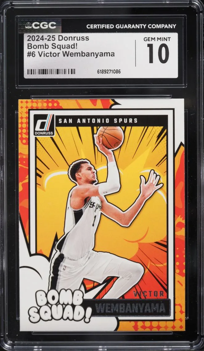 2024 #6 Victor Wembanyama CGC 10 Donruss Bomb Squad!