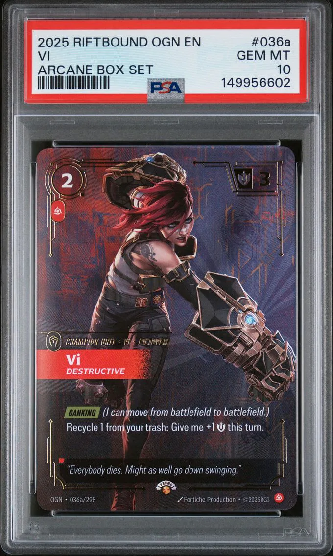 2025 #036a VI - Destructive PSA 10 Riftbound: League of Legends Ogn-Origins