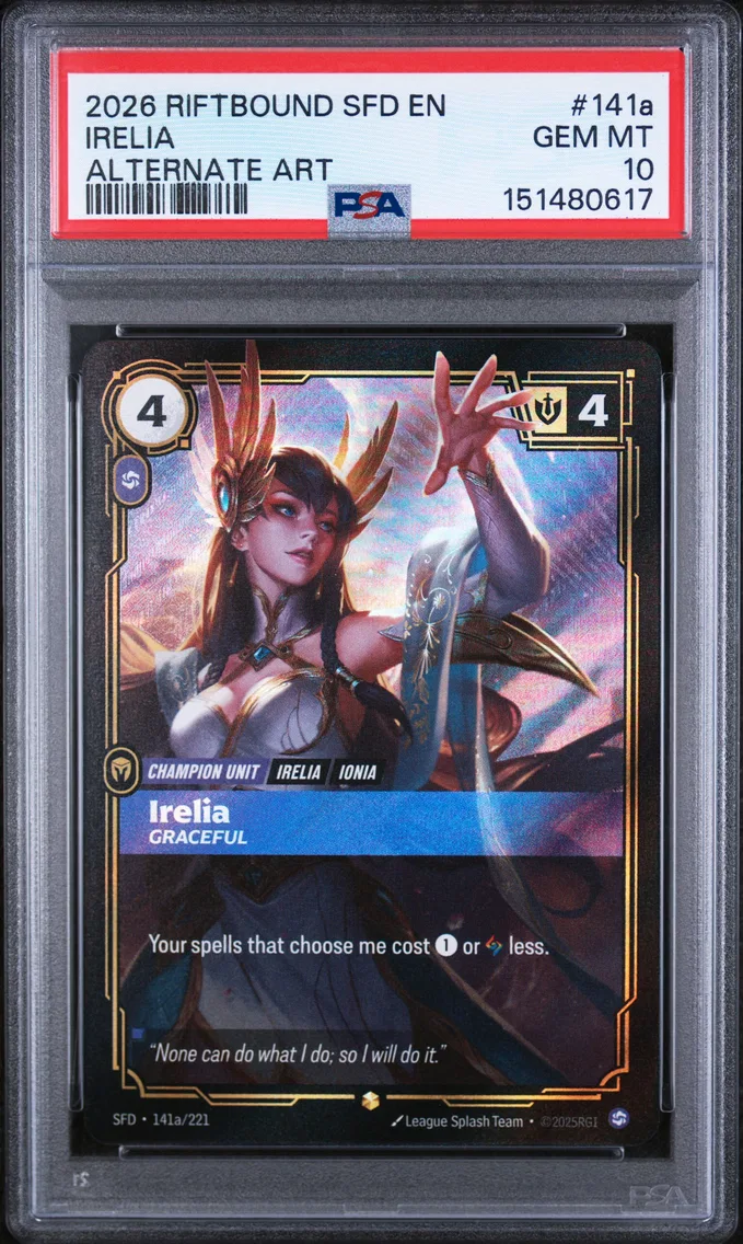 2026 #141a Irelia - Graceful PSA 10 Riftbound: League of Legends Sfd-Spiritforged