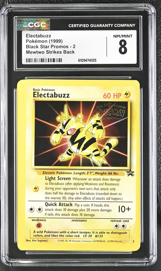 1999 #2 Electabuzz CGC 8 Black Star Promos - WotC - English
