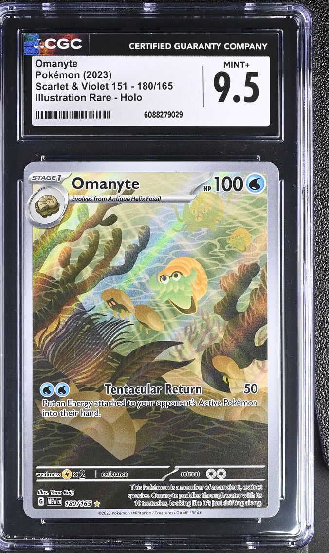 2023 #180 Omanyte CGC 9.5 Scarlet & Violet 151 - MEW EN - English