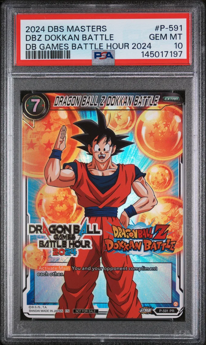 2024 #P-591 Dragon Ball Z Dokkan Battle PSA 10 Dragon Ball Super Card Game Masters Dragon Ball Games Battle Hour 2024