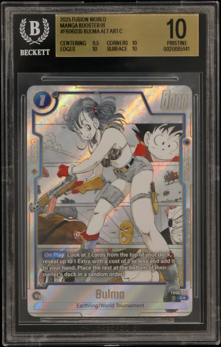2025 #FB06035 Bulma ALT ART C BGS 10 Dragon Ball Super Card Game Fusion World Manga Booster 01