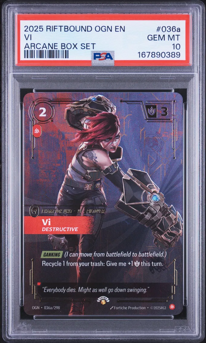 2025 #036a VI - Destructive PSA 10 Riftbound: League of Legends Ogn-Origins